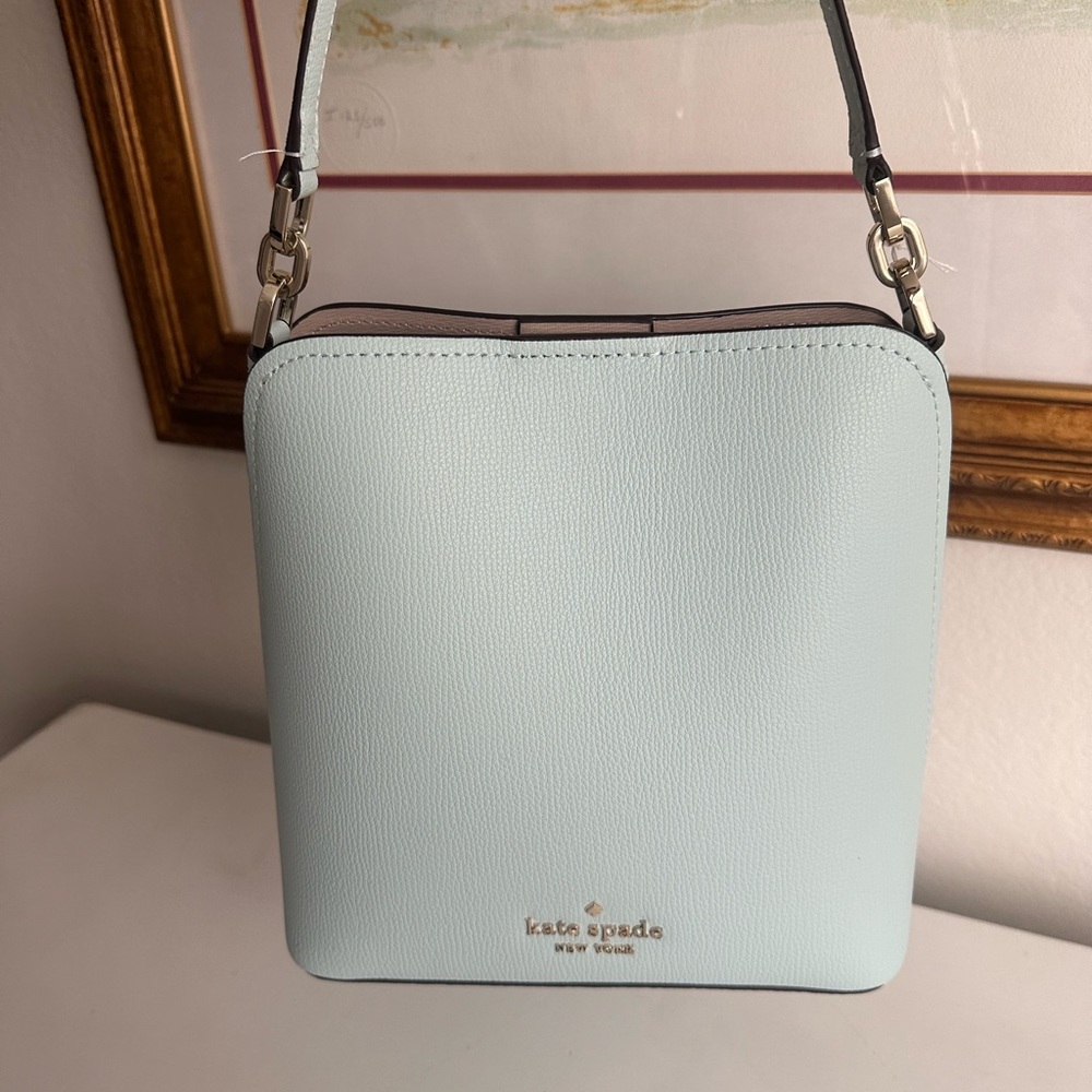 New Kate Spade Darcy Baby Blue Small Bucket Bag
